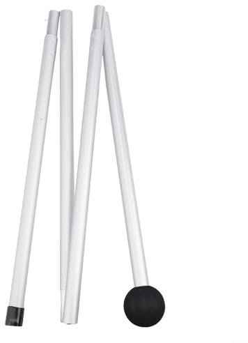 Niceminiwall Asta di supporto per tenda da spiaggia, in lega di alluminio, pieghevole, con 4-5 sezioni, portatile, leggera, per esterni, 1,6 M-2 m (1)
