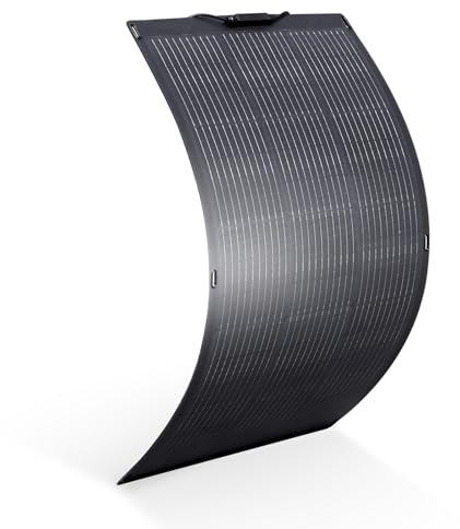 ALLPOWERS SF100 Panneau solaire flexible ultra fin 3 mm 100 W Chargeur solaire monocristallin pliable avec 25 % d'efficacité IP68 étanche pour camping-car, toit, van, bateau, camping
