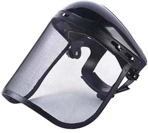 Uzztfa Safety Face Shield Safety Helmet with Visor Chainsaw Helmet Strimmer Face Guard Face Protection Shield Forestry Hat for Gardening Logging