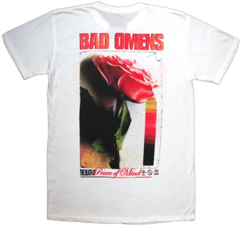 Rock Off officially licensed products Bad Omens Flower T Shirt M White