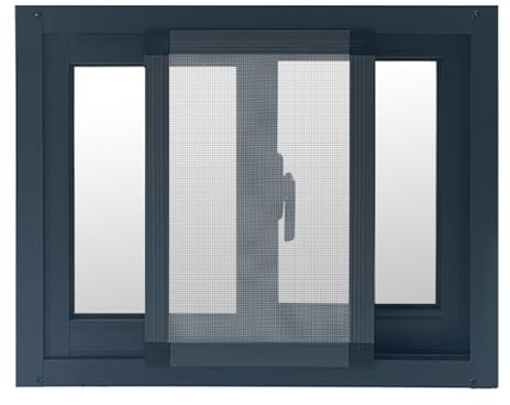 Alliage D'aluminium Fenêtre de Sous-sol Grise Fenêtre Décorative de Ventilation pour Maison Poulailler Garage Maisonnette(31.4X47.2IN/80X120CM)
