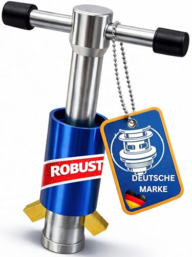 Universalschlüssel Ablaufgarnitur 1 & 1¼ Montageschlüssel Ablaufventil | Werkzeug für Ablauf Waschbecken & Bidet | Professionelles Sanitärwerkzeug aus verzinktem Stahl für Abflüsse | Drytogo