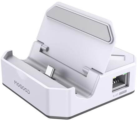 MOGOOD Station d'accueil Switch 2 100W PD, 4K@60Hz, 1Gbps LAN, USB 3.0 | 2x USB 5Gbps, compatible Switch 1/OLED, boîtier aluminium compact, Plug-and-Play, pour TV, moniteur, accessoires de jeu