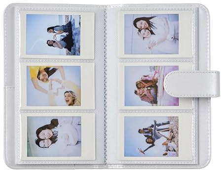 FUJIFILM instax™ mini Album | Fotoalbum für 108 instax mini Sofortbilder – Gepolstertes Einsteckalbum für Fotos im Format 86 x 54 mm | Clay-White