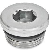 Ganter Normelemente GN 749-M12X1,5-B - Verschlussschrauben, Silber, Feingewinde d1: M12x1,5, 10 Stück