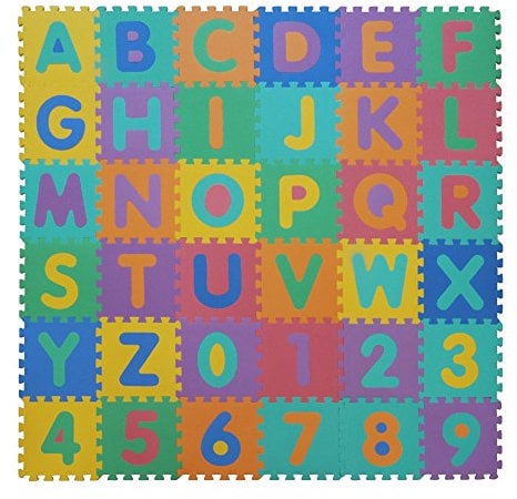 VeloVendo® XXL PuzzlematteTÜV geprüft - Kinderspielteppich, Spielmatte, Spielteppich für Baby & Kinder (190 x 190 x 1 cm)