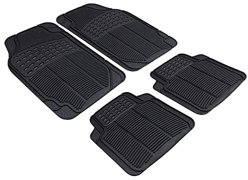 Tappetini abitacolo compatibili con FIAT SEDICI in Gomma Antiscivolo, Resistente, inodore, lavbile e ritagliabile per Maggiore adattabilità Colore Nero R14