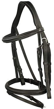 DYON Trense Classic mit kombiniertem Reithalfter, Farbe:Black, Größe:Full