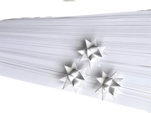 5/8 Bright White Paper Strips for Weaving, Moravian, German, Froebel Stars (50 Strips)