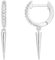 PAVOI 14K White Gold Plated S925 Sterling Silver Post Drop/Dangle Huggie Earrings for Women | Dainty Awl Earrings