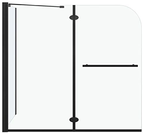 Festnight Box Doccia Pieghevole a Libro in ESG 120x68x130 cm Nero