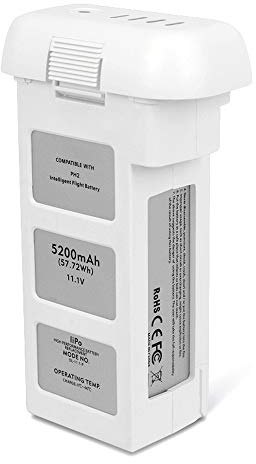 hengweiuk Drohnen-Akku mit hoher Kapazität, 11,1 V, 5200 mAh, 57,72 Wh, Ersatz für DJI Phantom 2, LiPo, intelligenter Flugakku, wiederaufladbarer Smart-Akku