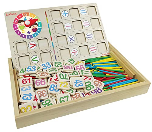 Lexibook, Bio Toys Mathe-Schule, EDU200 | Holzzählbox, Lernspielzeug für Vorschulkinder