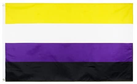SHINsuke Progress Pride Flagge, nicht binär, 9 x 1,5 m, LGBT LGBTQ Non Binary Pride Flaggen, Banner, UV-beständig, doppelseitig für drinnen und draußen