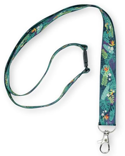 Avery 1 Tour de cou pré-imprimé Tropical avec mousqueton 2cm de large