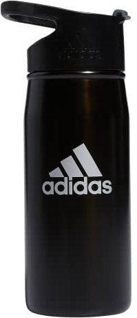 adidas Borraccia in metallo, unisex, 450 ml, nero/grigio onice, 453,6 g