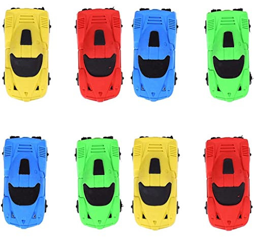 Ouceanwin 8 Stück Radiergummi Auto Kinder, Neuheit Bleistift-radiergummis Schreibwaren Cartoon Radiergummi Automodell Spielzeug, Bleistift Radierer für Schule Hause Bürobedarf Schreibwaren Geschenke