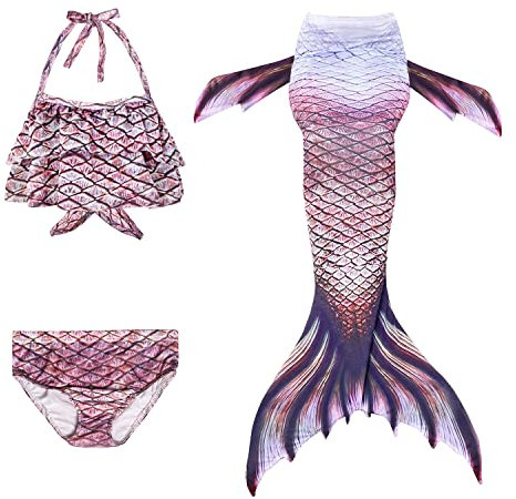 GD-SJK Lässige Badebekleidung für Mädchen, Bikini-Badeanzug, 3-teiliges Set für Kinder, Mädchen, Cosplay (#5,120cm)