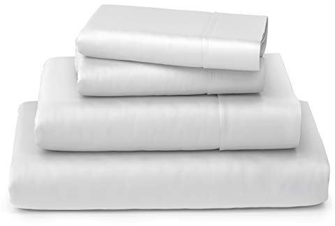 Cosy House Collection Luxury Bamboo Sheets - 4 Piece Bedding Set - Bamboo Viscose Blend - Soft, Breathable, Deep Pocket - 1 Duvet Cover, 1 Fitted Sheet, 2 Pillow Cases - Super King, White