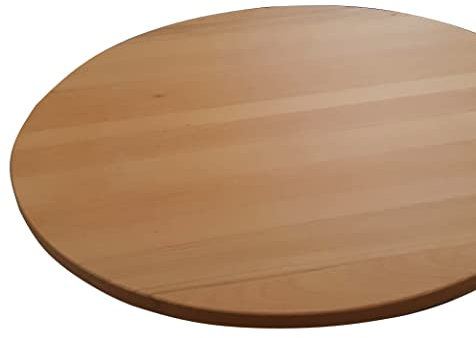 Holz-Projekt-Summer Tischplatte Buche massiv rund Holztischplatte für Stehtisch Bistrotisch Holzplatte (Oberfläche geölt mit Hartwachsöl, Durchm.: 90cm)