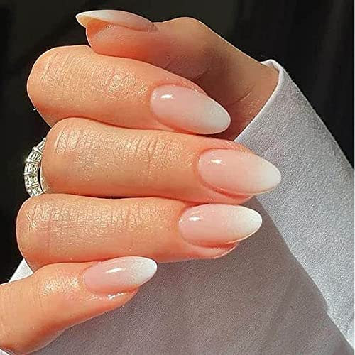 Daterkey Lot de 28 faux ongles à coller pour femme et fille Motif flèche Nude dégradé