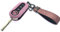 Nordecco Coque de clé brillante compatible avec Fiat 500C 500-500L Abarth Grande Punto Brava Panda Stilo Linea (porte-clés rose, boîtier rose), Taille unique, (70C)