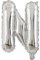 D2D | Party Balloon Buchstabe N in Silber - Größe 40 cm - Folienballon - Buchstabenballon - Geburtstagsdeko