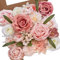 Serwalin Künstliche rosa Blumen Hochzeit Frühlingsrosen Seidenblumen für Dekoration DIY Handwerk Combo Kuchen Blumen Wohnkultur Boho Tafelaufsätze Babyparty Brautstrauß Valentinstag