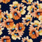 HEKO PANELS Stoff Oxford Wasserdichte Meterware Canvas-Stoff Polyester Stoff Zum Nähen Nähstoffe Möbelstoffe Dekostoffe Wasserabweisend Blickdicht Blumen Gelb Dunkelblau 1 Meter 155 x 100 cm, DX143