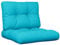 vidaXL Palettenkissen 2-TLG., Palettenauflage für Europaletten, Palettenpolster Palettensofa Outdoor Indoor, Sitzkissen Rückenkissen, Türkis Stoff