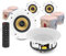Power Dynamics Multiroom Smart WiFi Ceiling Speakers WCS5 5.25 2-Zone Stereo Wireless System with Fire Hoods for Home Multi-Room Audio, Bluetooth, App Control & Protective Covers, White