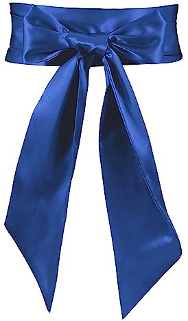 JasGood Ceinture en satin pour femme - Pour mariage, fête, occasion spéciale - Largeur : 9,5 cm - Taille unique, I-bleu roi, taille unique