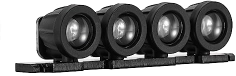 INJORA RC Lichtbalken Kit 4 LED Karosserie Oberlichter für TRX4M Bronco 1/18 Raupenfahrzeug Upgrade, Rund