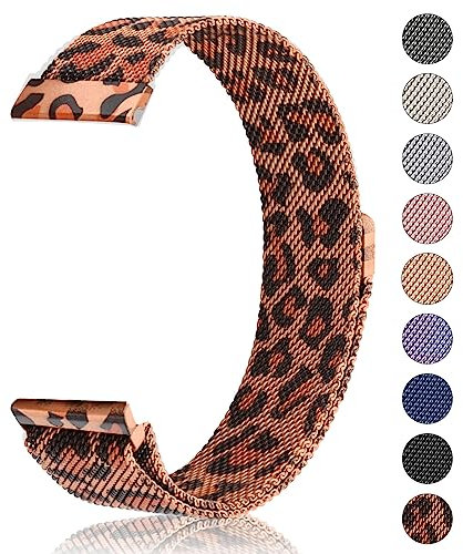 AK Bracelets de Montres 20mm 22mm Métal Montre Femme Homme Fixation Rapide, Axus Series Watch Bracelet de Remplacement 20mm 22mm (20mm, Leopard)