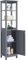 Yaheetech Colonne de Rangement Salle de Bain, Armoir Haute, Placard de Rangement avec 3 Étagères et 1 Portes Étage 40 x 32 x 160 cm pour Salon Chambre Gris foncé