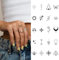 Finoly Tatouage Ephemere Femme - Tatouage Semi Permanent - Durée De 2 Semaines - Lot Unités - Imperméables - Faux Tatouage Femme - Fake Tattoo Temporaire Adulte Sexy Petits Réaliste (Hand 1)