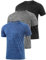 Star Vibe 3er Pack Sportshirt Set Für Herren T-Shirts Atmungsaktive Fitness Tshirt Gym Funktionsshirt Kurzarm Black/Dark Grey/Dark Blue XL