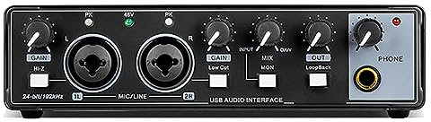 TRITAM Monitor de Tarjeta de Sonido de Audio Profesional GrabacióN de Guitarra EléCtrica para Equipo de Audio de Computadora de Estudio de TransmisióN en