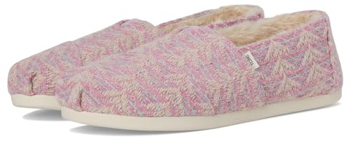TOMS Mocassins Plats Alpargata Cloudbound pour Femme, Fausse Fourrure tissée Rose Vintage, 36 EU
