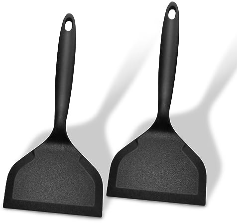 Lot De 2 Spatules En Silicone Antiadhésives Pour Œufs, Crêpes Et Pizzas | Tamagoyaki En Silicone Résiste De -40 °C À 230 °C, Lavable Au Lave-Vaisselle, Sans BPA