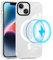 Coiwxmoi Magnetica Cover per iPhone 14/iPhone 13 6,1,Custodia Compatibile con Magsafe, Sottile Morbido Trasparente Silicone TPU Antiurto Hard PC Anti-Graffio Protettiva Case per iPhone 13,Trasparente