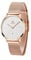 OLEVS Oro Rosa Orologi Donna Elegante Impermeabile con Data Acciaio Inossidabile Orologio da Polso Donna Ultra Sottile Cinturino in Maglia Women Watch Bianco Quadrante Grande Facile da Leggere