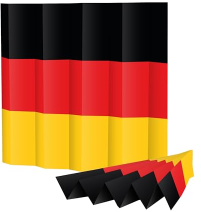 WIRTZ Klatschpappen zum anfeuern | Extra lauter Krachmacher zum anfeuern für Stadion, Grillparty oder Public Viewing | Deutschland Fanartikel Fußball EM 2024 (25 x Deutschland Klatschfächer)