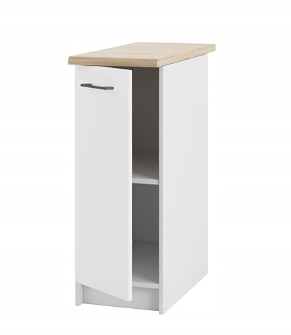 Schmaler Küchenschrank 30 cm mit Arbeitsplatte – praktischer Unterschrank für kleine und große Küchen - funktional, robust - einfache Montage - hochwertige Materialien - flexibel kombinierbar