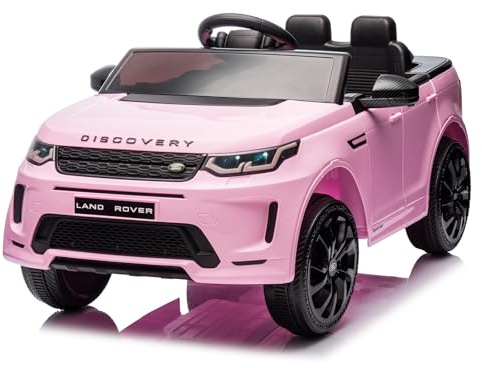 LALAHO Kinder Elektroauto Range Rover Evoque,12 V Elektrische Elektroauto | Kinder Kinderauto,2 x 12V 35W Motor,Kinderfahrzeug mit Fernbedienung Rosa