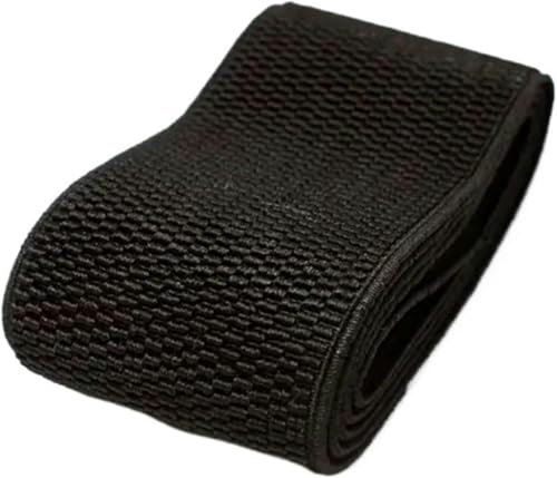 Gummiband zum Nähen, 6 cm breit, für Hosen, Röcke, Gürtel, farbiges Gummiband, Köper-Gummiband, Latex-Gummiband (grasgrün) -1 m_60 mm - Schwarz