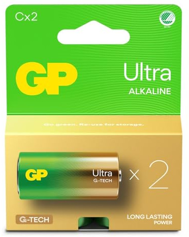 GP Ultra Alkaline C Batteries 14AULR14 1.5V 2Pack