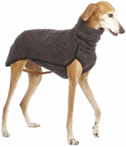 MOKATES Greyhound - Maglione per cani di taglia grande, a collo alto, in pile elasticizzato, per cani di taglia piccola, media e grande, 5XL