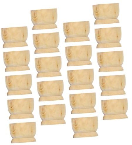 SHINEOFI Egg Holders to Decorate DIY Dinosaur Egg Trays 20pcs Wood Craft Easter Egg Cups Set