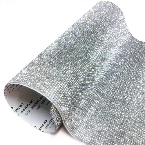 1 pezzo nastro strass fai da te, foglio piatto adesivo di cristallo per fai da te